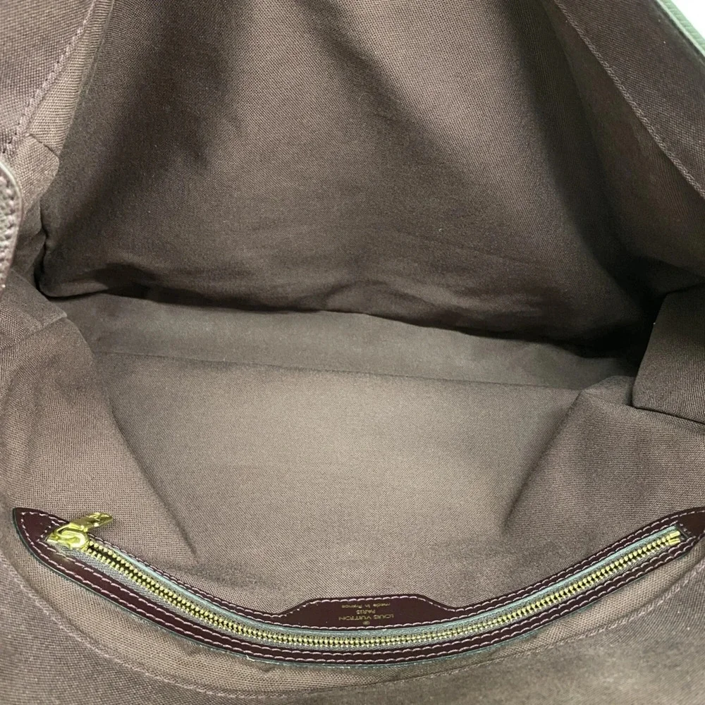 Louis Vuitton Brown and Olive Green Canvas Messenger Bag